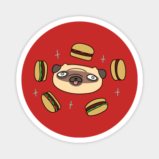 Hypnotized Hamburger Pug Magnet